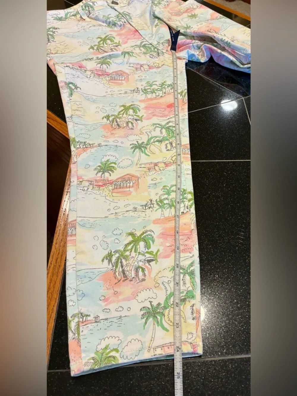 Talbots Pants Flawless High Waist Jeggings Crop Tropical Print SZ. 10 Women’s - Picture 11 of 14